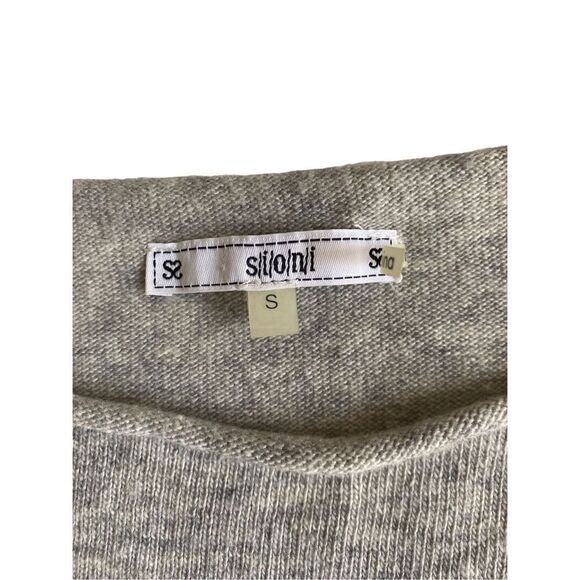 Sioni women’s gray striped wool blend long sleeve, sweater, size small  - Picture 3 of 3